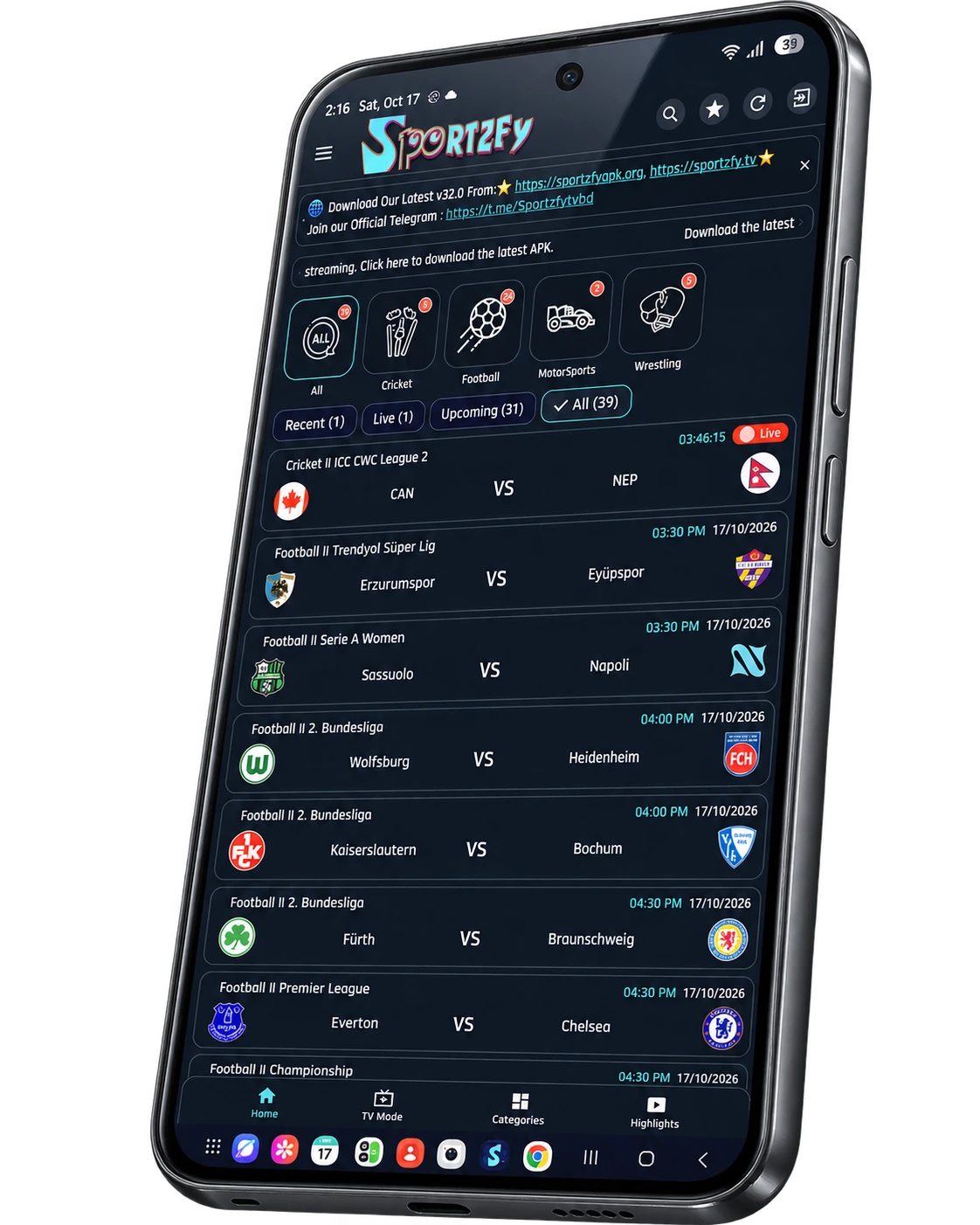 Sportzfy Home
